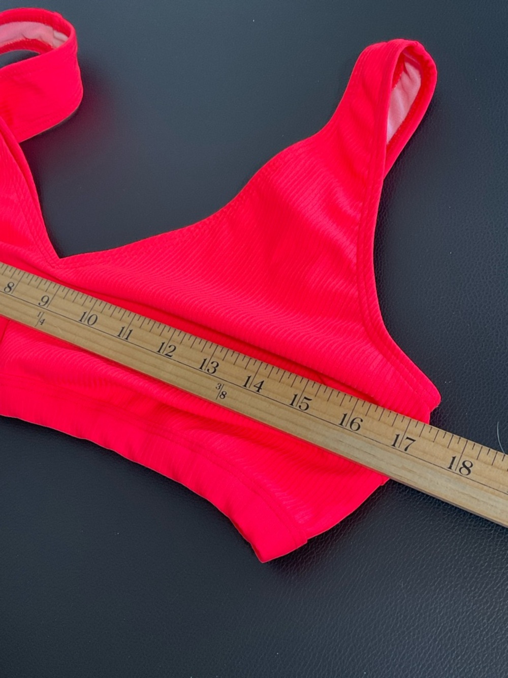 ASOS Red Ribbed High Waist Bikini Set - Picture 7 of 10